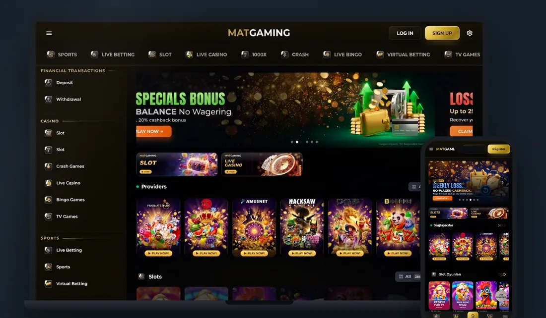 Casino & Slot teması önizlemesi